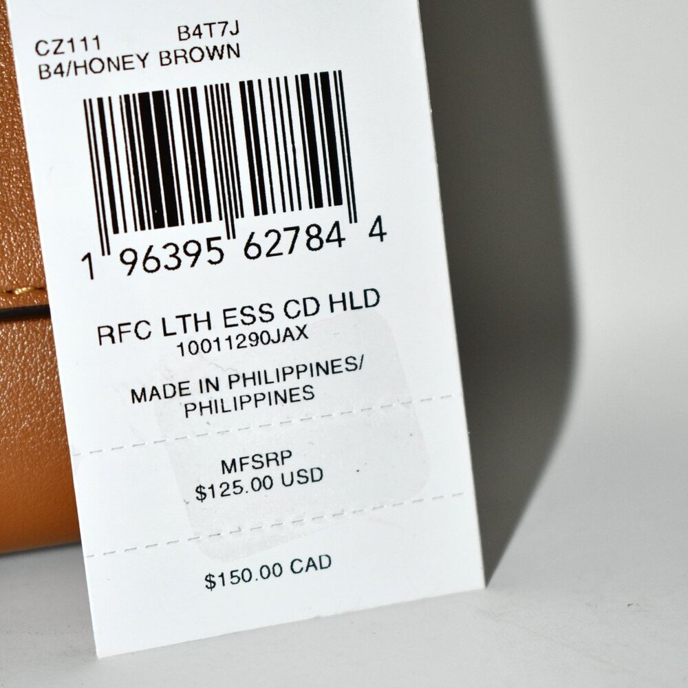 COACH Essential Card Holder Bifold Wallet in Honey Brown #CZ111 B4T7J NWT - Picture 2 of 6